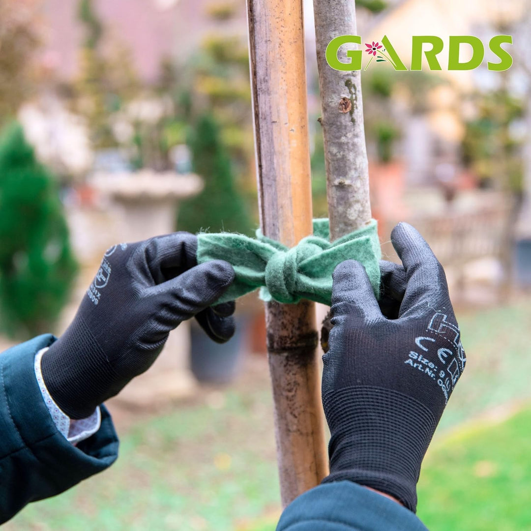 Gards® Baumanbinder 2er Set – Vliesband – Gartenschnur, 25 Meter, atmungsaktiv, luftdurchlässig, wit