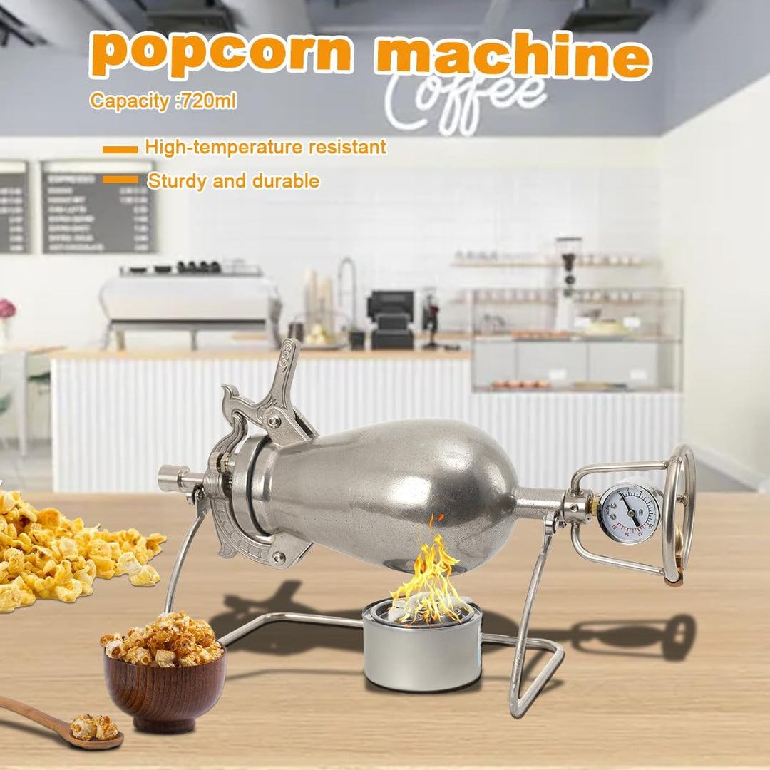 Hand-Popcornmaschine, Chinesischer Traditioneller Popcorn-Maker | 720ML Grosses Volumen, Mini-Popcor