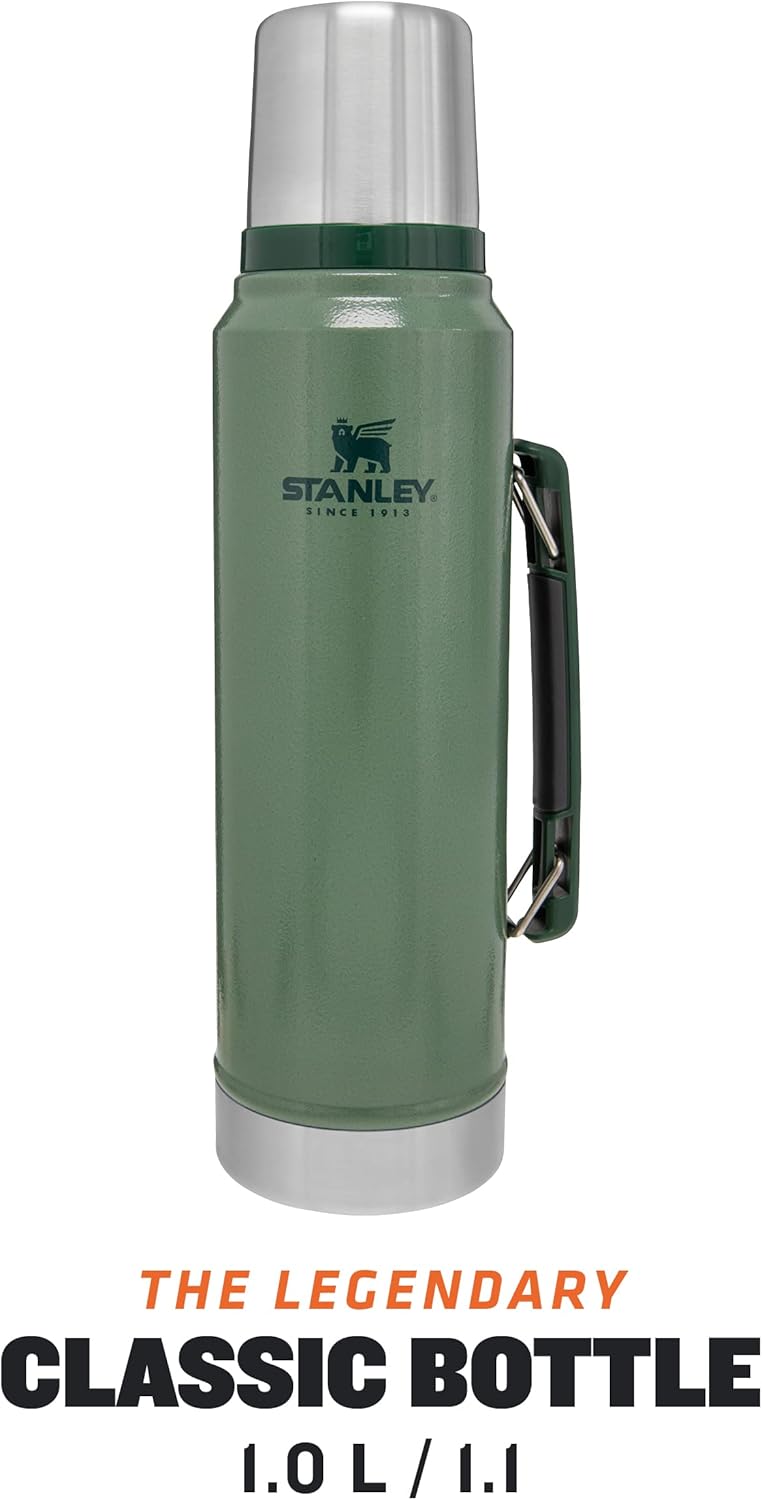 Stanley Classic Legendary Thermosflasche 1L - Thermos Hält 24 Stunden Heiss oder Kalt - Edelstahl Th
