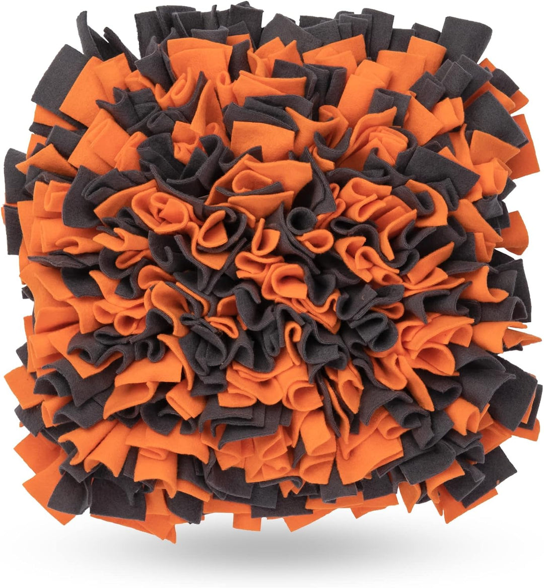 TrendPet Schnüffelteppich Schnüffelmatte für Hunde 48x48 cm 10 cm dick und rutschfest (Orange), Oran