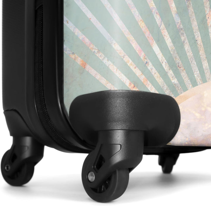 NoBoringSuitcases.com® Koffer Handgepäck Trolley Rollkoffer Kleine Reisekoffer mit 4 Rollen - Grün -