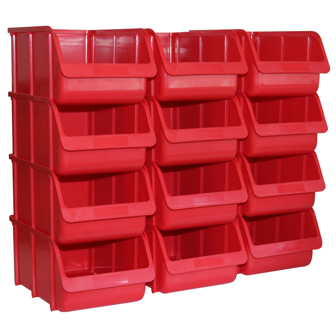 12x Profi Sichtboxen PP Grösse 4 rot NEU Stapelbox Sicht-Lagerbox Boxen Sichtbox