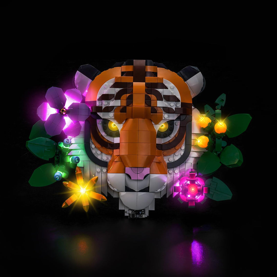 Version mit Lichtsteuerung Licht-Kit Kompatibel mit Lego 31217 The Fauna Collection - Tiger (Nicht L