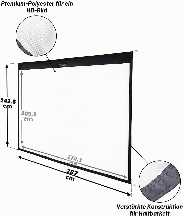 GoSports Golf Simulator Impact Screen - Choose Size Grösse: 3 m, Grösse: 3 m