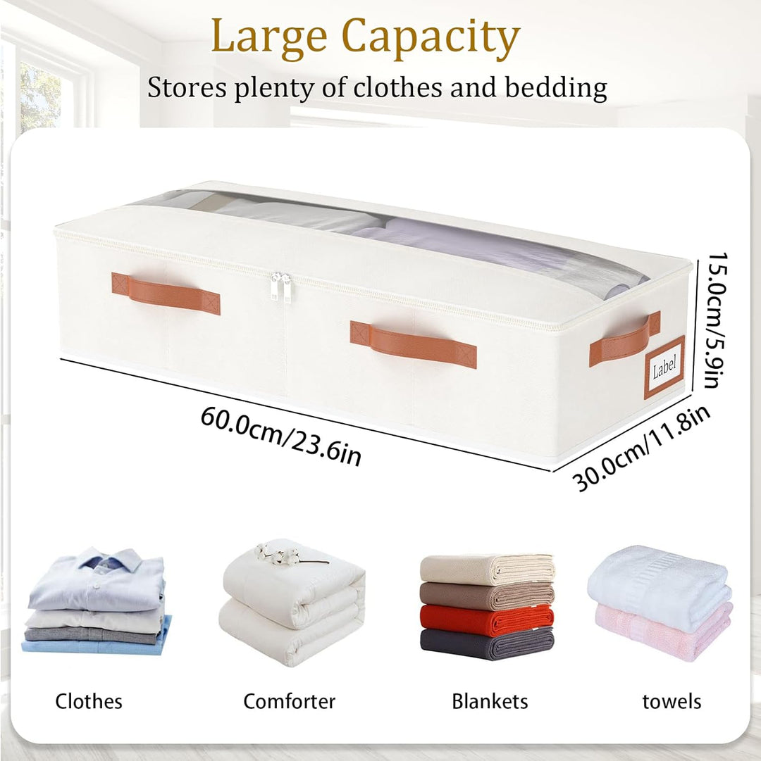 Yawinhe 3 Stück Unterbettkommode, Unterbett Aufbewahrungsbox Vliesstoff, Faltbare Aufbewahrungstasch