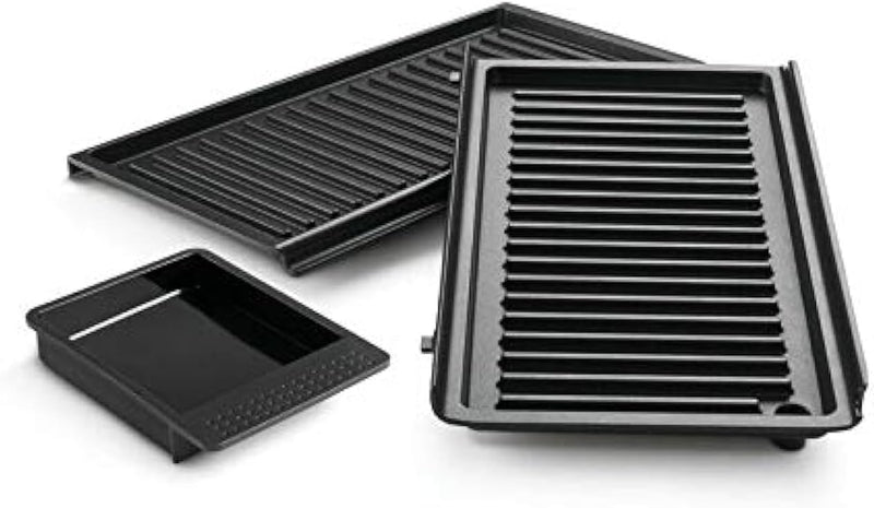 Set Grillplatten 5523110001 DLSK153 kompatibel / Ersatzteil für De’Longhi SW12 SW13 MultiGrill