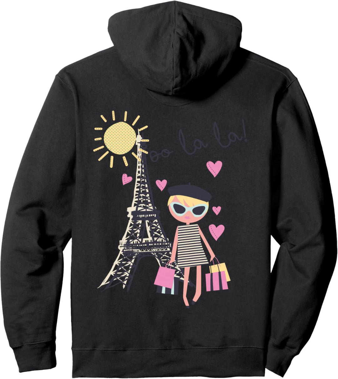 Paris Frankreich Eiffelturm Retro Souvenir Geschenk Mädchen Damen Herren Pullover Hoodie