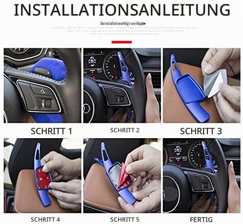 HIBEYO 2 Stücke Lenkrad Schaltwippen Verlängerung Paddles Lenkrad für BMW 5er G30 G31 G38 7er G11 G1