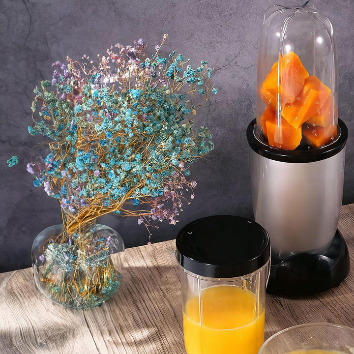 Retoo Standmixer 600 W, 5 Elemente im Set, Edelstahlklinge, 470 ml Smoothie Maker, Zwei Trinkbecher