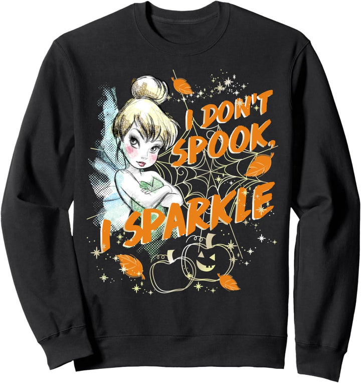 Disney Peter Pan Tinker Bell I Don't Spook Halloween Sweatshirt