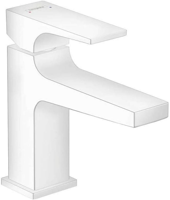 hansgrohe Wasserhahn Metropol, wassersparende Armatur mit langem Auslauf 127mm und Höhe 100mm mit Pu