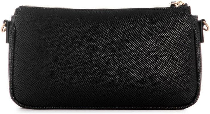 GUESS Damen Noelle Dbl Pouch Crossbody Bag Schwarz, Schwarz