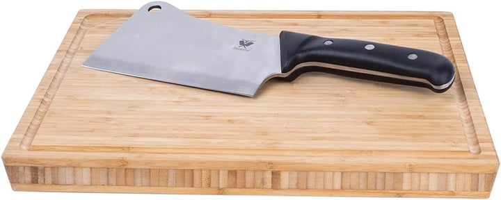 Beeketal 'HBB-20' Profi Fleischer Hackbeil mit ca. 200 mm Klinge aus 420 J 2 Edelstahl, rutschfestem