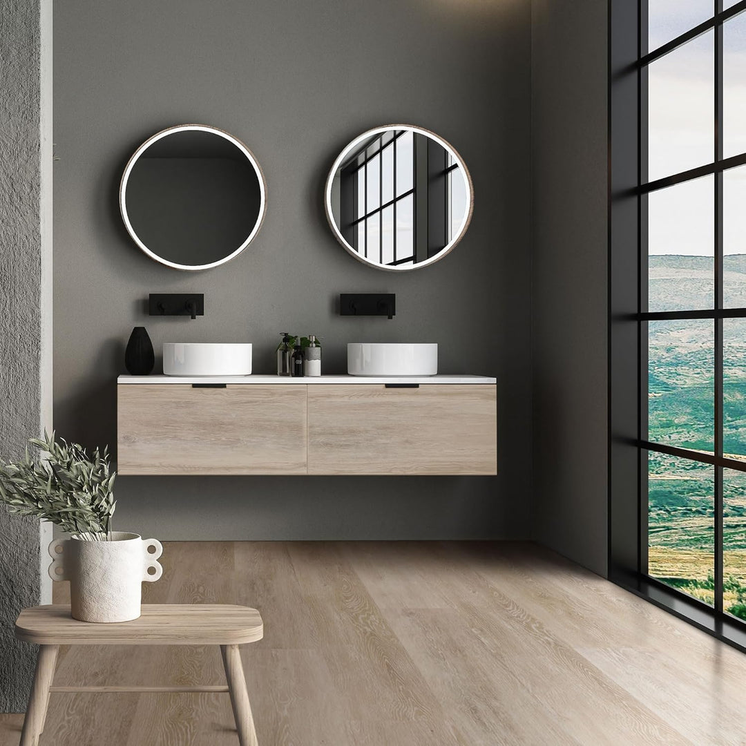 ML-Design Deluxe PVC Bodenbelag, Click Vinyl-Dielen, Vinylboden, 122 cm x 18 cm x 4,2 mm, Dicke 4,2
