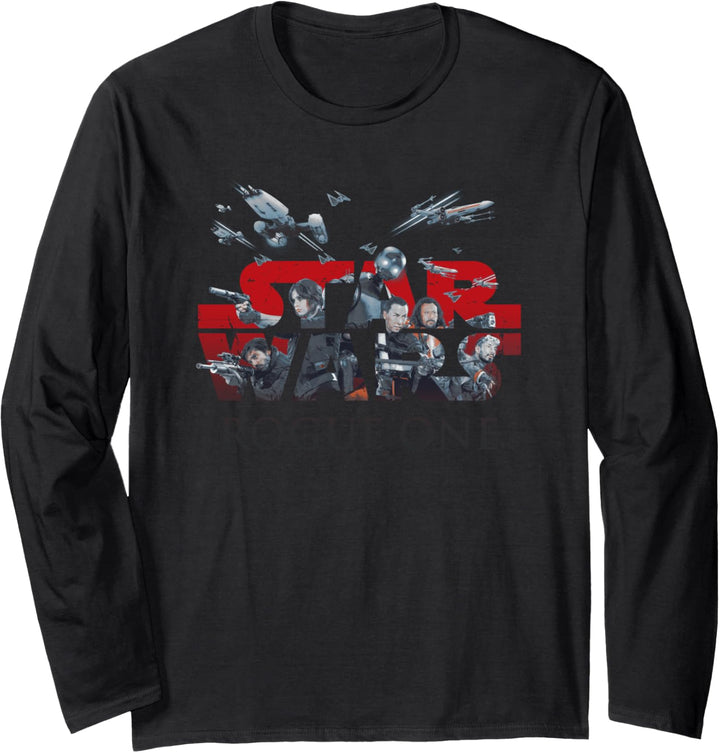Star Wars Rogue One Rebellion Logo Langarmshirt