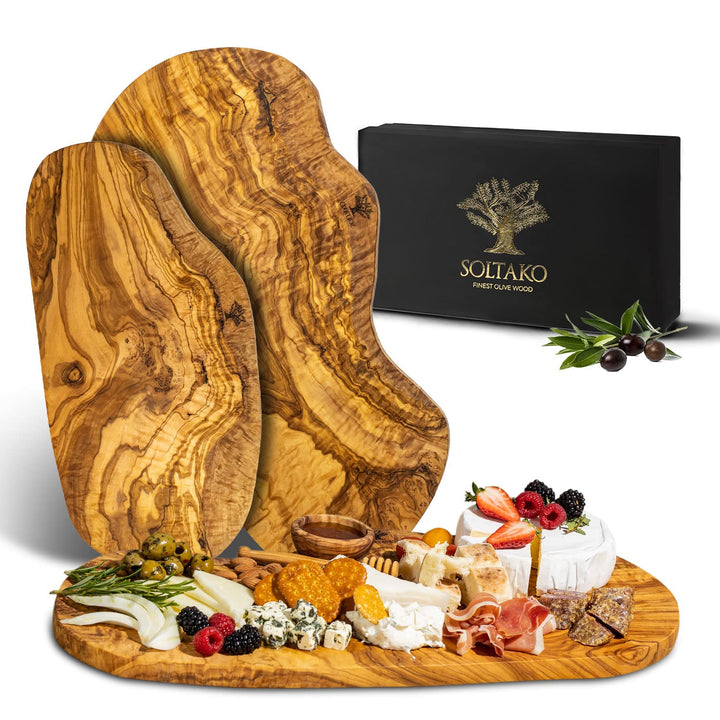 Olivenholz Schneidebrett 3er Set "The Catania Rustic Board" Caatanian Board, Caatanian Board