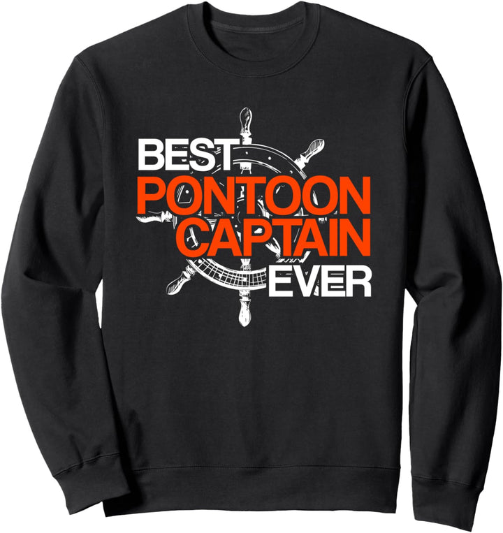 Bester Ponton Kapitän Aller Zeiten Funny Pontooning Sweatshirt