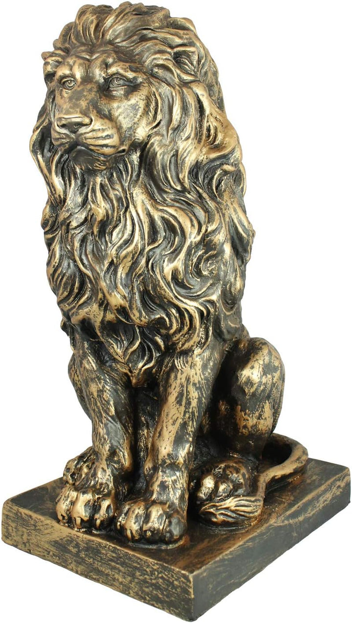 colourliving Löwe Skulptur Löwenstatue Deko Löwe Garten Gartenfigur Löwe sitzend