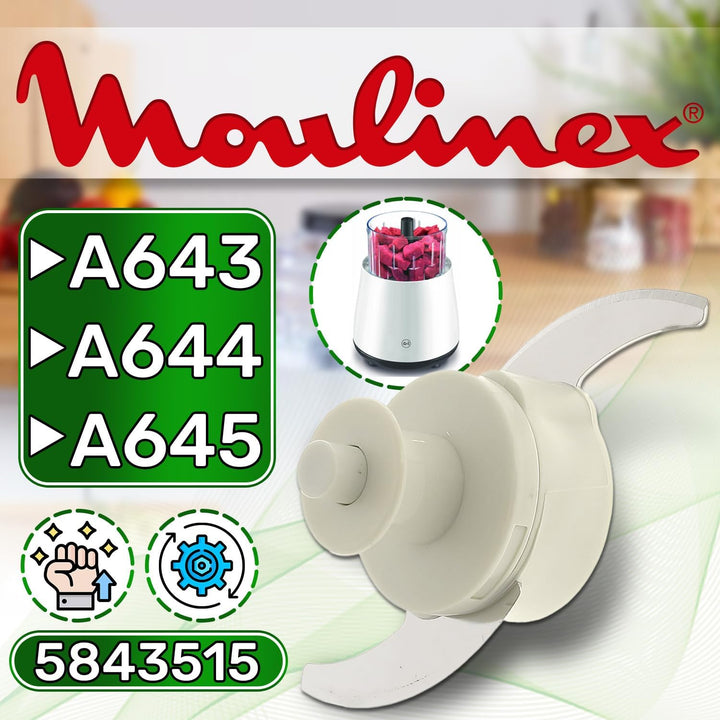 ONIX TECH Messer mit dem Originalcode 5843515 für Moulinex Moulinette A643 A644 A645 - Garantie 5 Ja