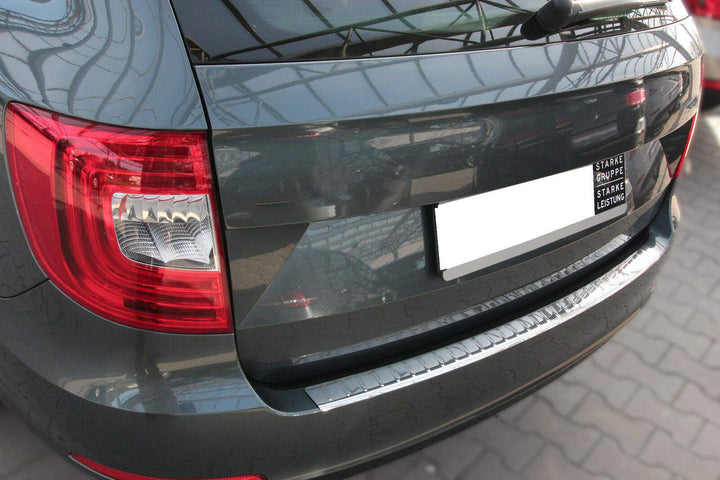 RECAMBO Ladekantenschutz Edelstahl kompatibel für Skoda SUPERB II Kombi, 2010-2015 - Hochglanz polie