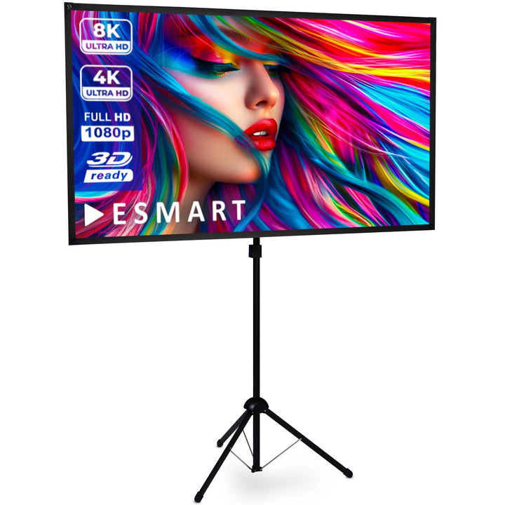 ESMART Expert X-Type Stativ Leinwand [Grössenauswahl] 133 x 75 cm (60") 16:9 | Heimkino Beamer LCD L