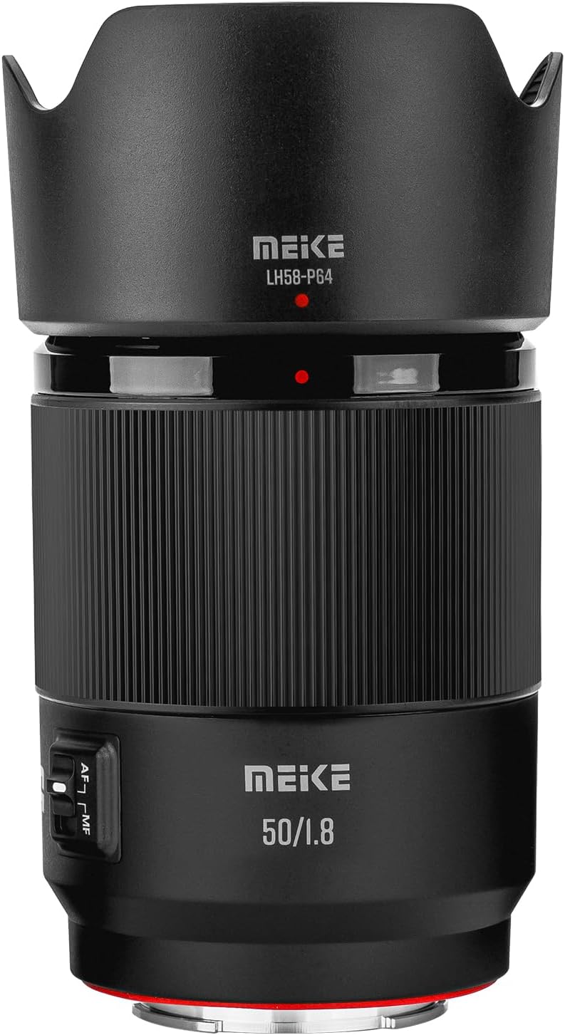 Meike 50 mm F1.8 Autofokus STM Schrittmotor Vollformat-Porträt-Objektiv kompatibel mit Sony E-Mount-