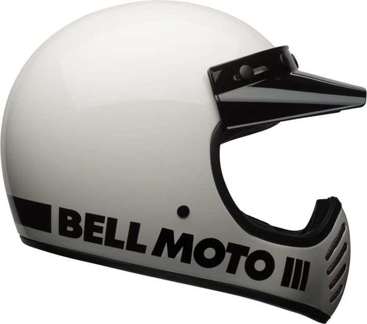 BELL Moto-3 Classic Endurohelm (weiss), L (59)
