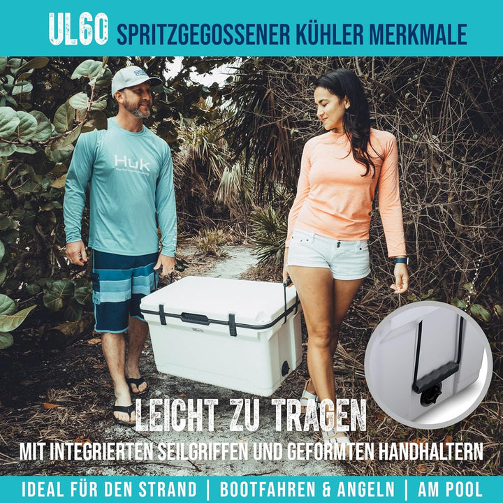 ENGEL 56,8 Liter Grosse Kühlbox - Ultra-Leicht, Tragbare, Passive Kühlbox für Camping, Picknick, Wan