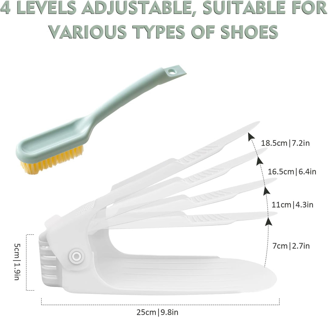 Einstellbare Schuhregale,24 Stück Schuhstapler/Schuhhalter Set,Schuhorganizer,Doppelschicht Schuhsta