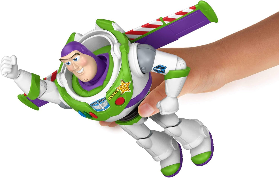 Mattel Disney Pixar Toy Story 5 Figur, grosse startbereite Buzz Lightyear-Figur, 25 cm Filmdesign 12