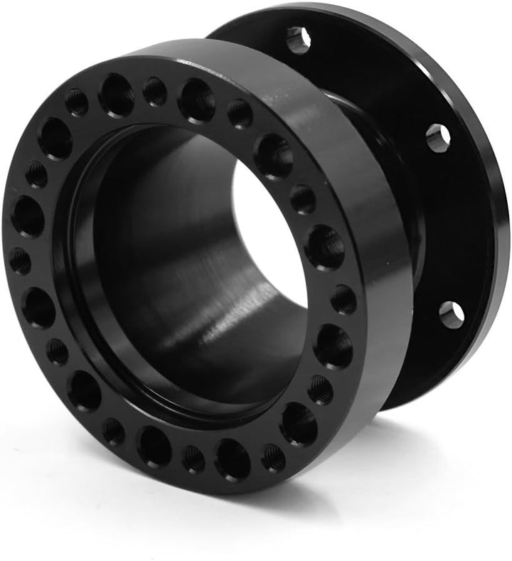 sourcing map Lenkradnabenadapter Abstandshalter Aluminiumlegierung für Auto 51mm Schwarz de
