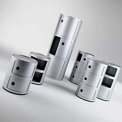 Kartell 495503 Baukastenelement Componibili rund undurchsichtig Durchmesser 42 x 38,5 cm ABS, weiss