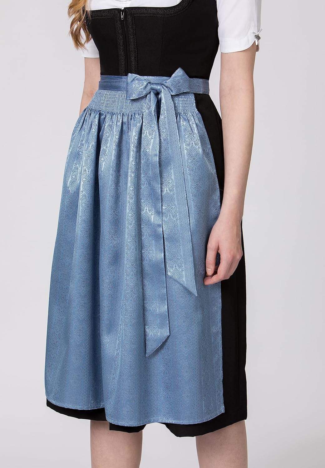 Stockerpoint Corinna Damen Midi Dirndlschürze 46-50 hellblau, 46-50 hellblau