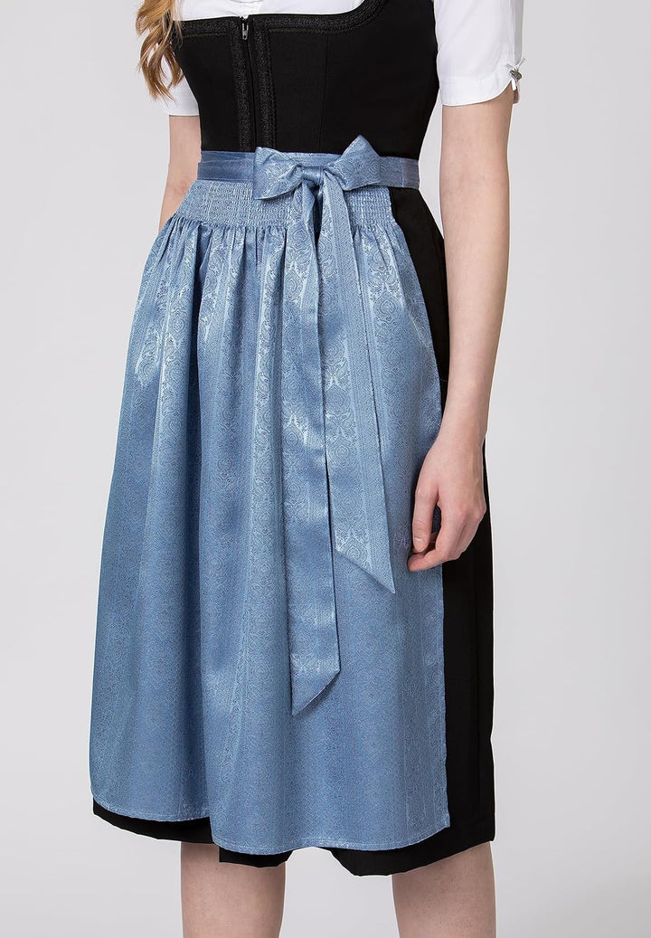 Stockerpoint Corinna Damen Midi Dirndlschürze 46-50 hellblau, 46-50 hellblau