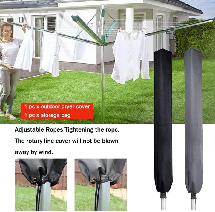 PATIO PLUS Schutzhülle für Wäschespinne, Wasserdicht Schutzhülle für Ampelschirme mit hochdichter Ox