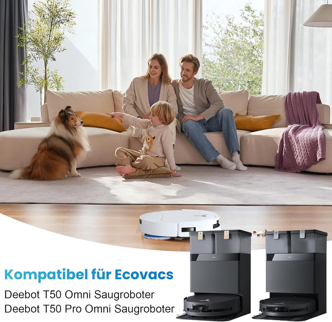 25 Stück Zubehörset für ECOVACS DEEBOT T50 Pro Omni / T50 Omni / T50 Pro Omni Gen2 Saugroboter, mit