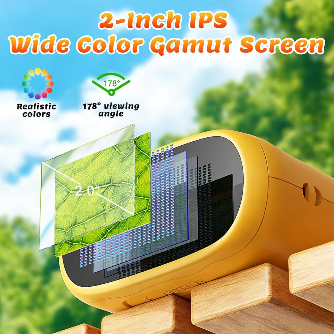 2 IN 1 Mikroskop und Taschenmikroskop für Kinder, 1000X Tragbares Digitales Mikroskop mit 2″ IPS Dis