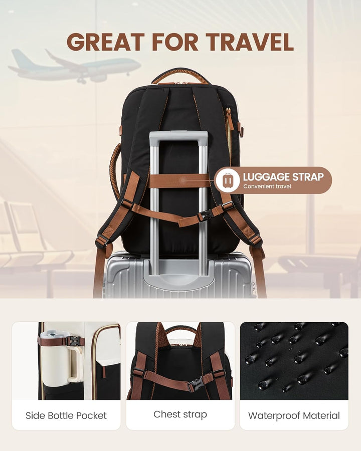 LOVEVOOK Reiserucksack Damen Herren, Handgepäck Rucksack Flugzeug, Travel Backpack Women, Handgepäck