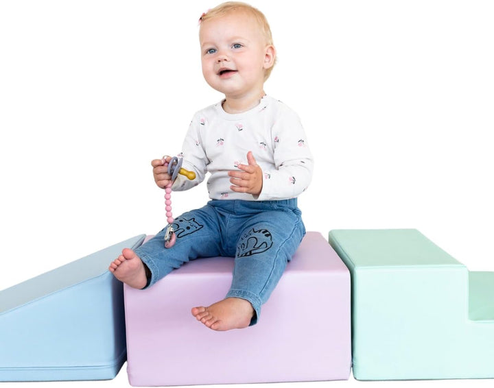 IGLU SOFT PLAY Set mit 3 Schaumstoffblöcken für die Motorik für Babys weich riesig aus Schaumstoff (