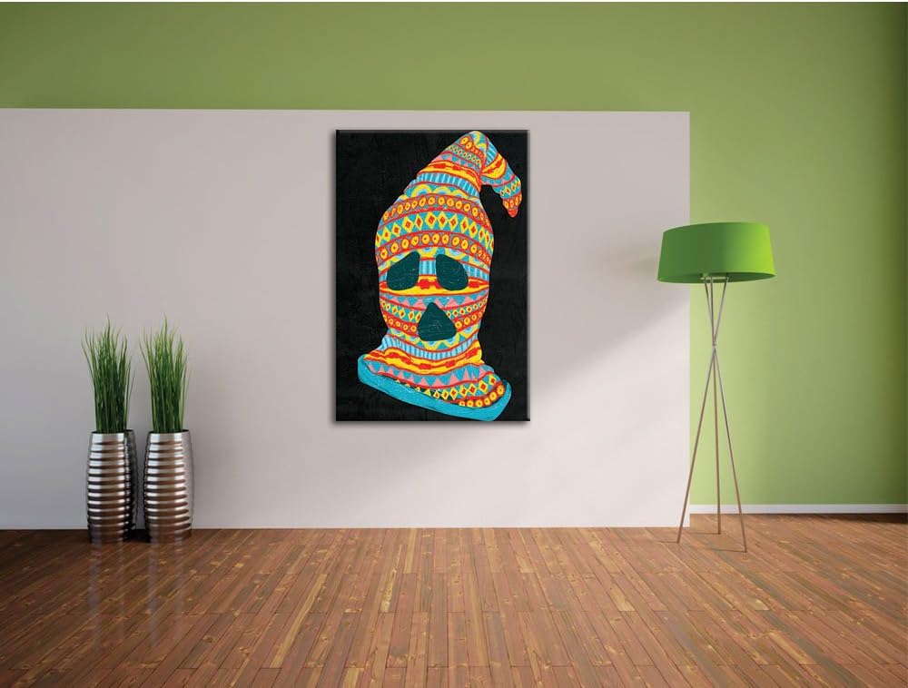 Dark Ghost thief black Bild auf Leinwand, XXL riesige Bilder fertig gerahmt mit Keilrahmen, Kunstdru