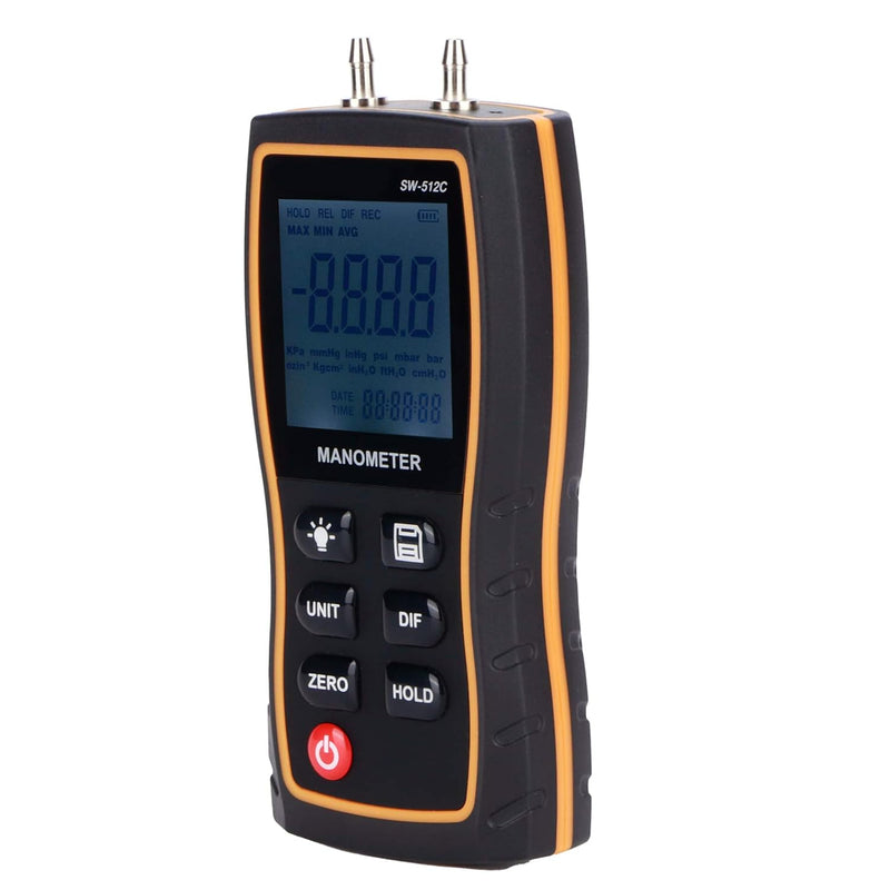 SNDWAY Digitales Differentialmanometer Handluftgas-Manometer ± 103,42 kPA Manometer