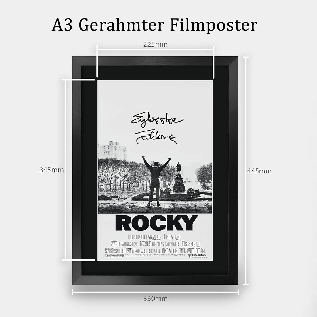 HWC Trading Rocky A3 Gerahmte Signiert Gedruckt Autogramme Bild Druck-Fotoanzeige Geschenk Für Sylve