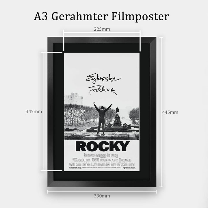 HWC Trading Rocky A3 Gerahmte Signiert Gedruckt Autogramme Bild Druck-Fotoanzeige Geschenk Für Sylve