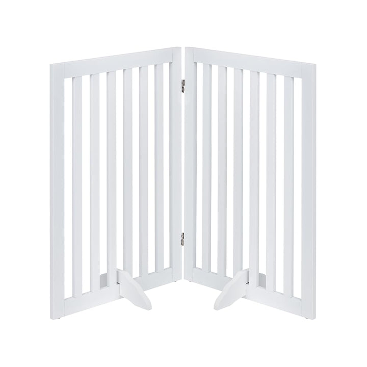 unipaws 91 cm freistehendes Haustiergitter für Hunde &amp; Katzen, Faltbarer Holzzaun für Tür, Treppe &amp;