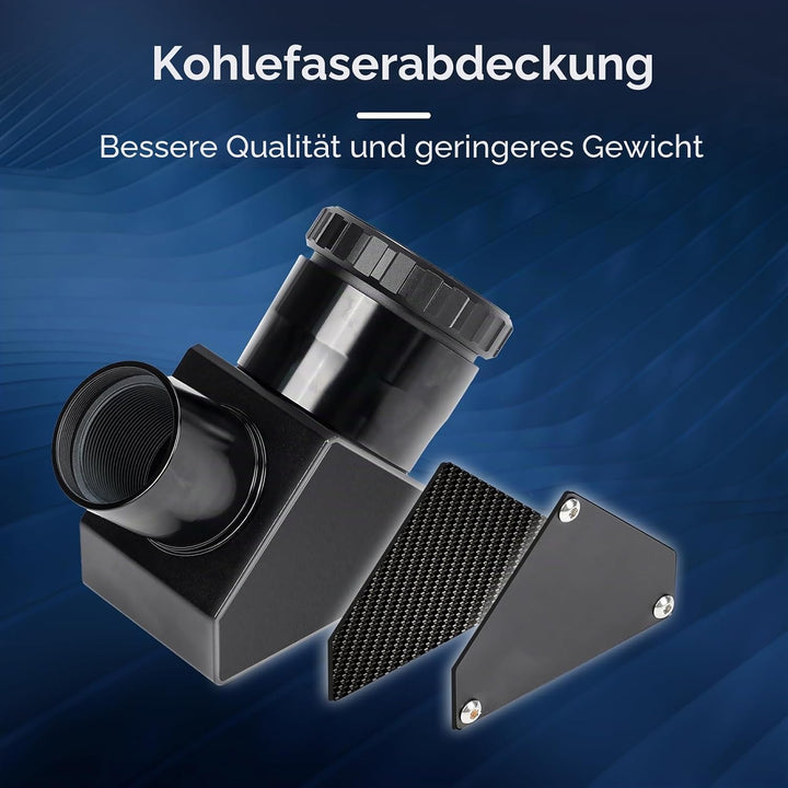 Svbony SV223 Diagonalspiegel, 1,25" 90° Diagonaladapter, Stern Zenitspiegel aus Kohlefasermaterial m