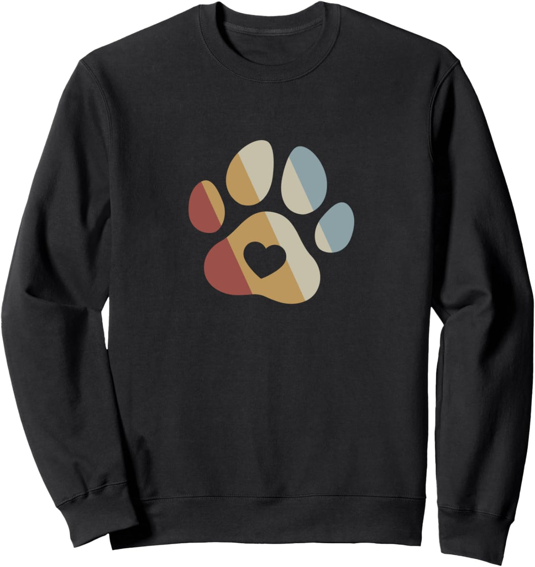 Hundepfote Retro Style Vintage Sweatshirt