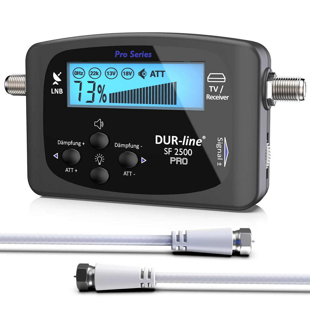 DUR-line NEU SF 2500 Pro - Satfinder - Display & Elektronik verbessert - digitales Satelliten-Messge