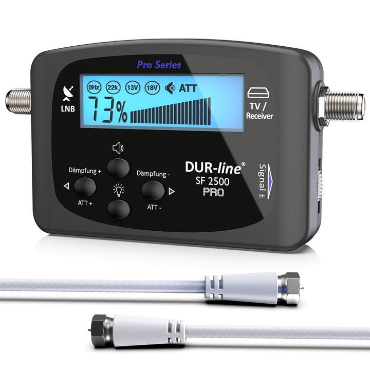 DUR-line NEU SF 2500 Pro - Satfinder - Display & Elektronik verbessert - digitales Satelliten-Messge