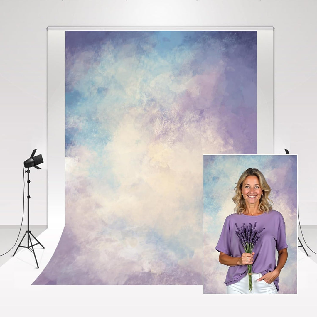Kate Hintergrund Fotografie 5x7ft/1.5mx2.2m Blau Lila Abstraktes Fotoschiessen Familie Hintergrund f