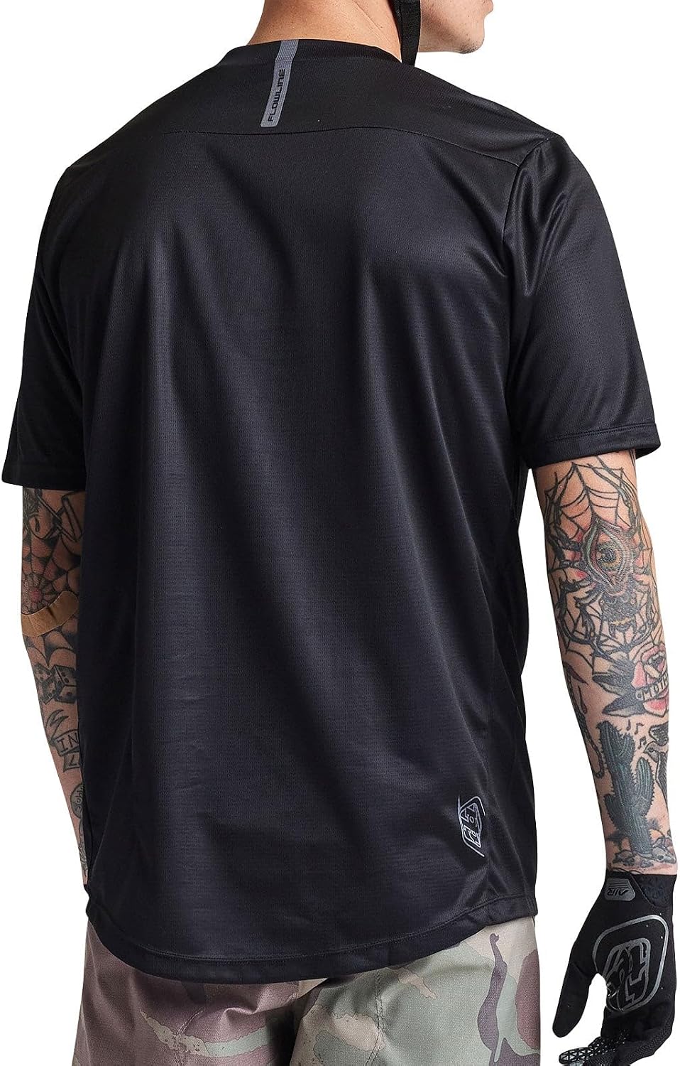 Troy Lee Designs Herren Flowline Covert Fahrradtrikot T-Shirt S Schwarz, S Schwarz